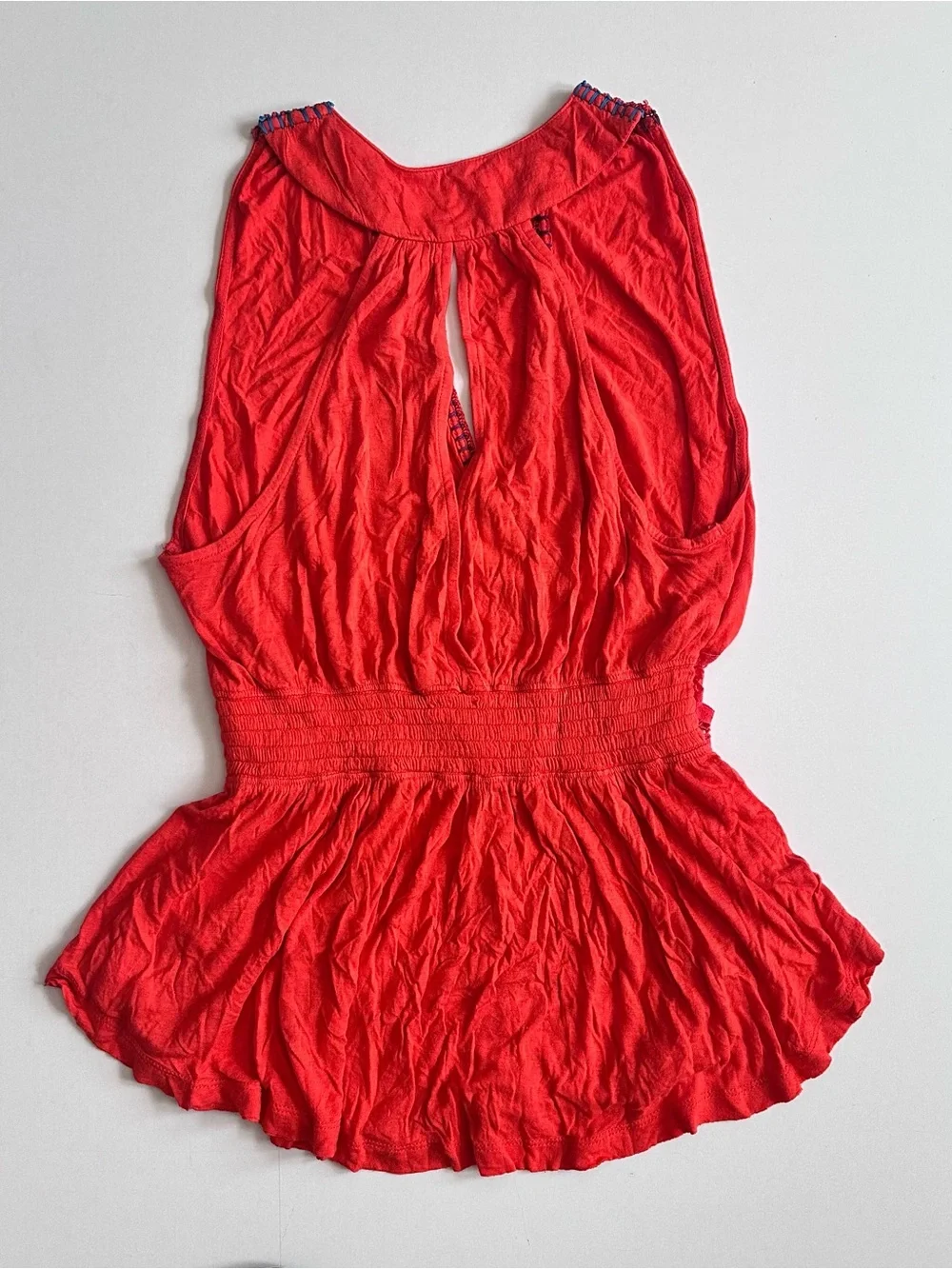 NWT FREE PEOPLE Megan Orange Halter Tank Size Medium